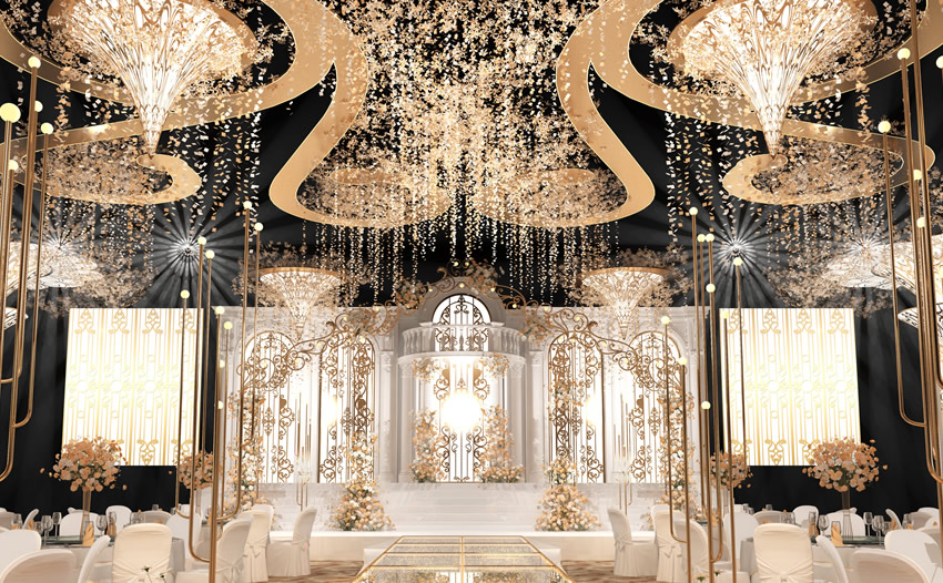 康定花木兰喜事汇金色大厅效果展示